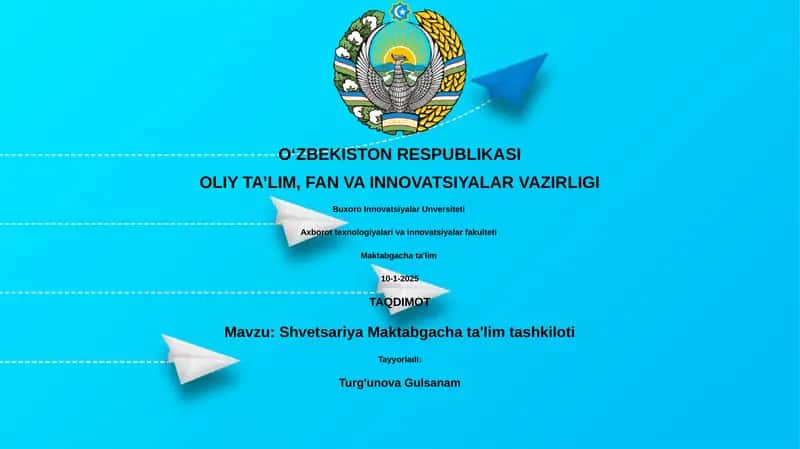 Shvetsariya Maktabgacha ta'lim tashkiloti 1
