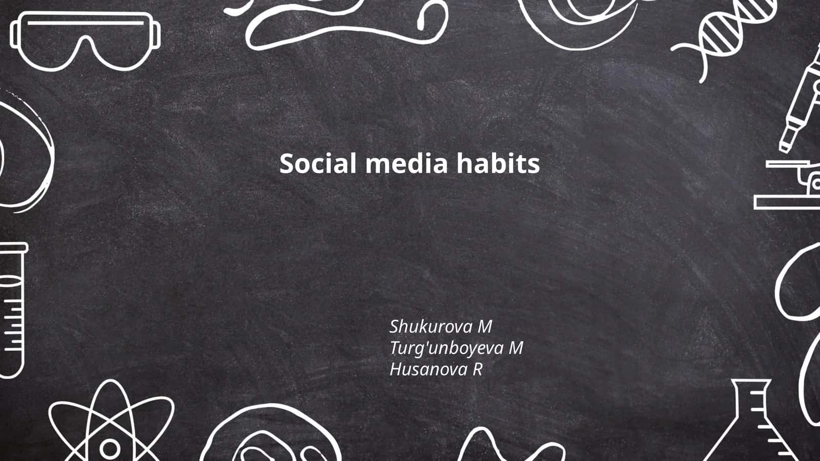 Social media habits 1