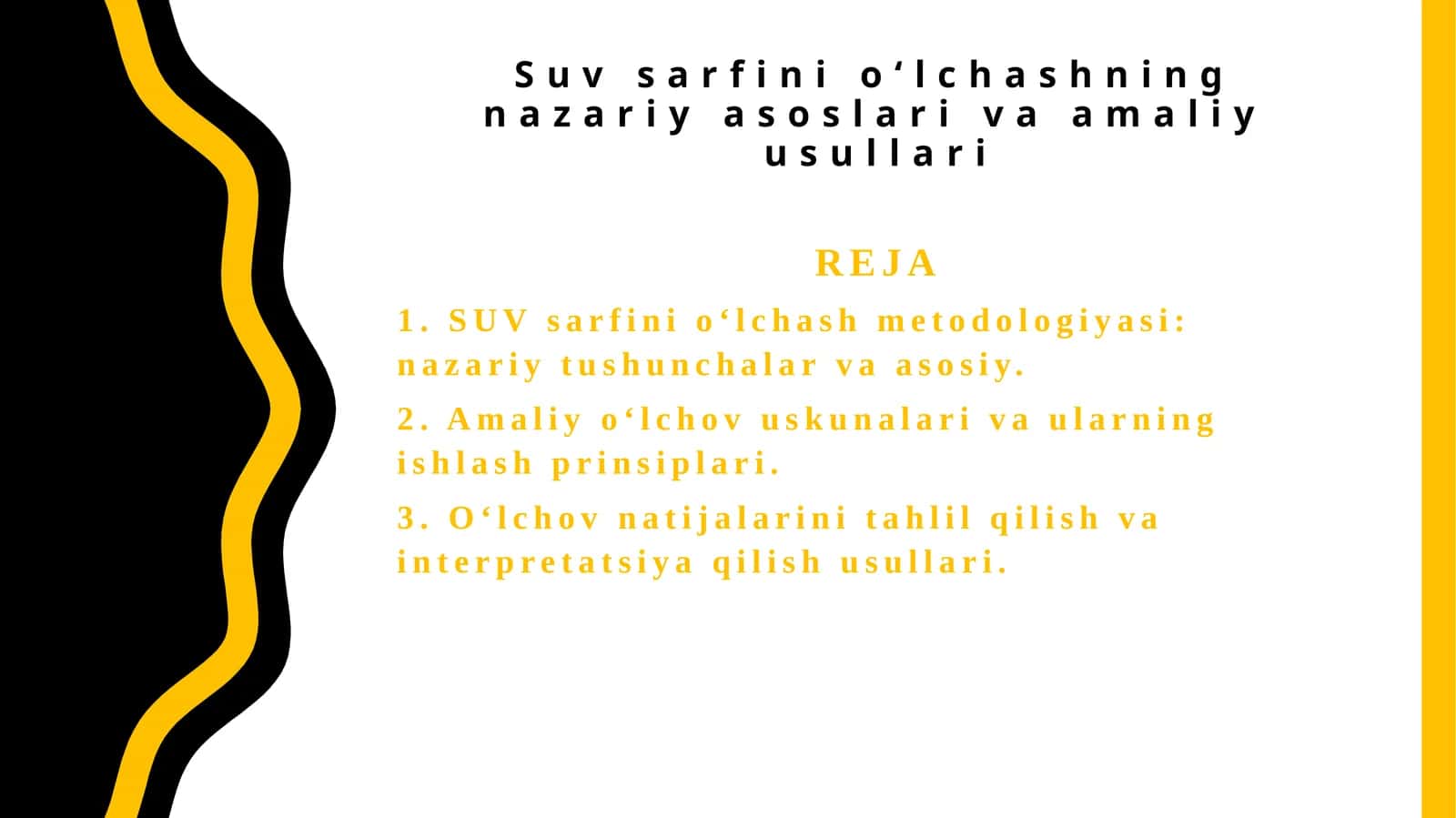 Suv sarfini oʻlchashning nazariy asoslari va amaliy usullari 1
