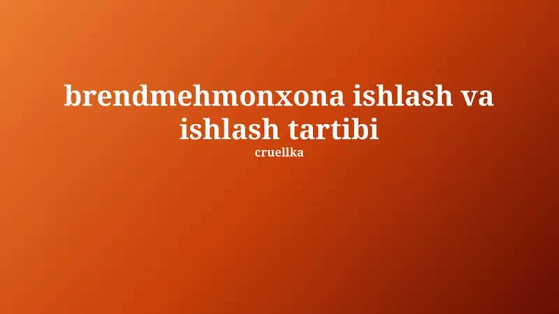Mehmonxona operatsiyalari