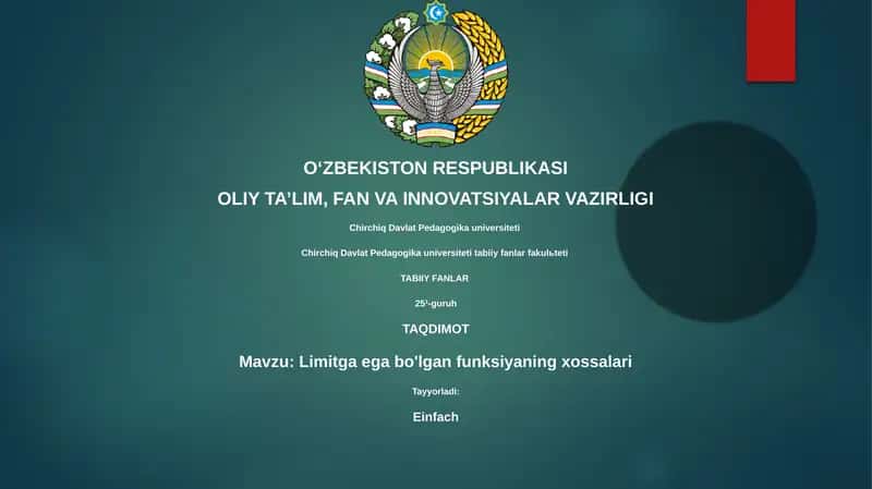 Limitning ta'rifi 1