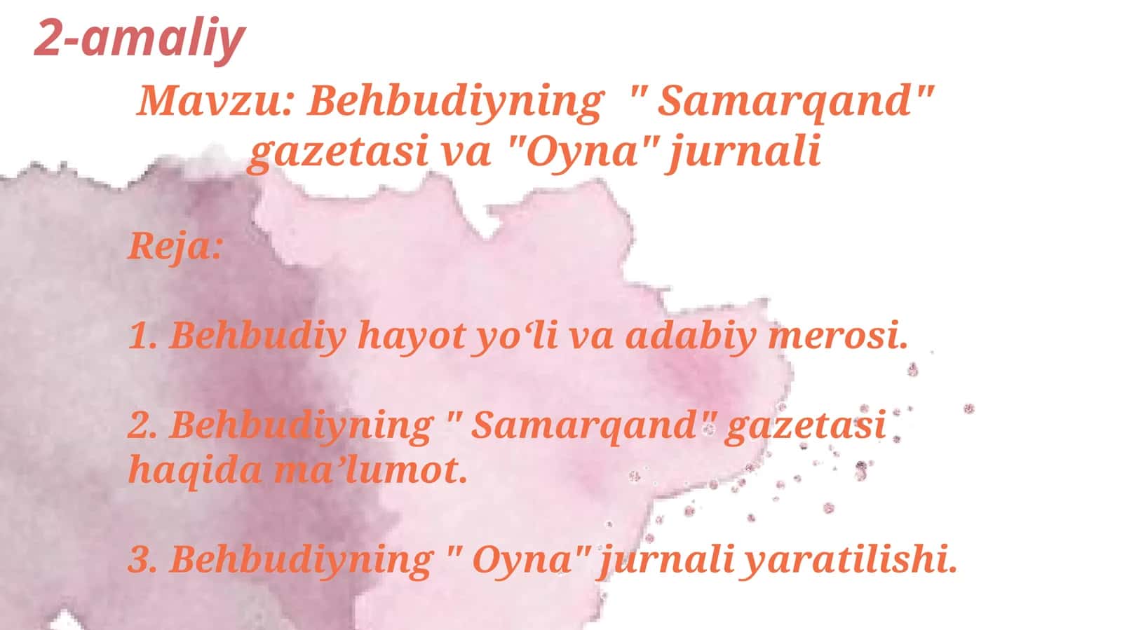 Behbudiyning"Samarqand"gazetasiva"Oyna"jurnali 1
