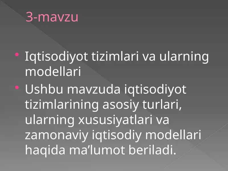 Iqtisodiyottizimlarivaularningmodellari 1