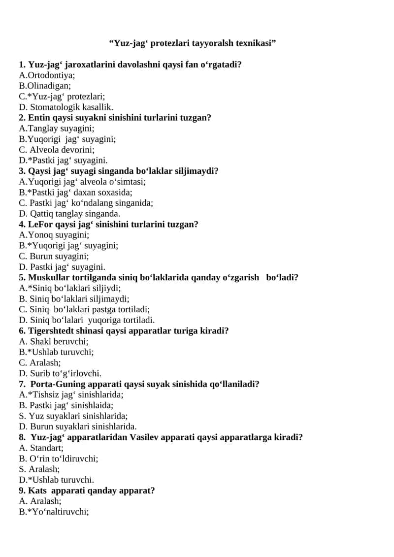 Yuz-jag‘ protezlari tayyoralsh texnikasi 1