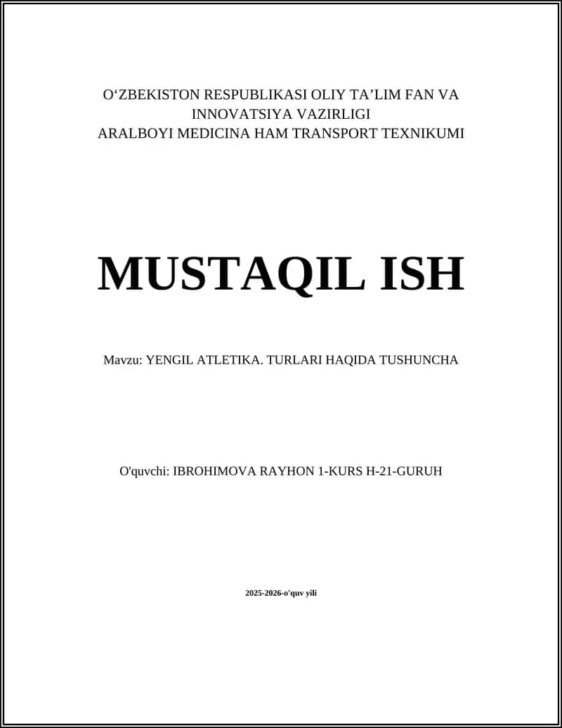 YENGIL ATLETIKA 1