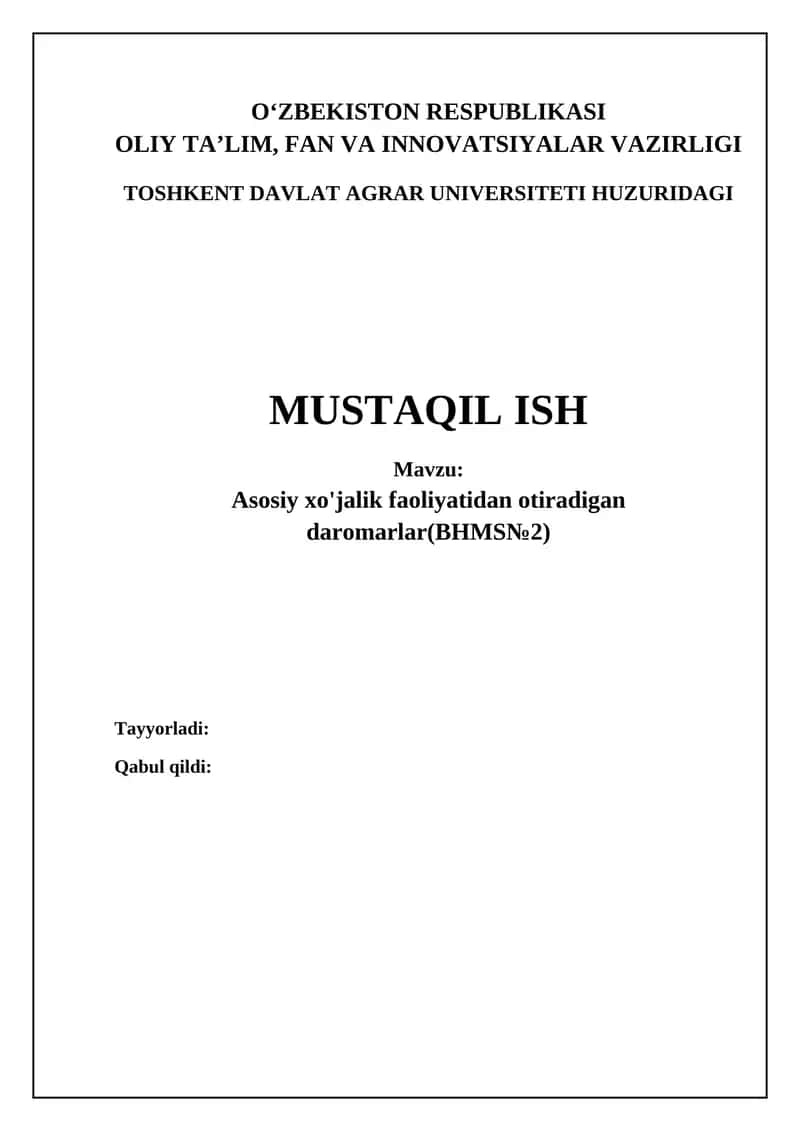 Asosiy iqtisodiy faoliyatdan olinadigan daromad: Ta'rif, turlari va hisoblash 1