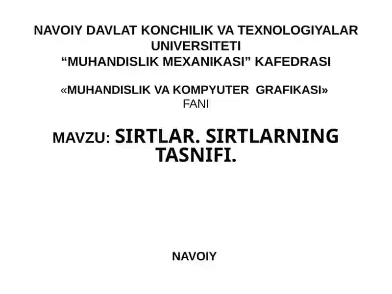 Muhandislikva Kompyutergrafikasi