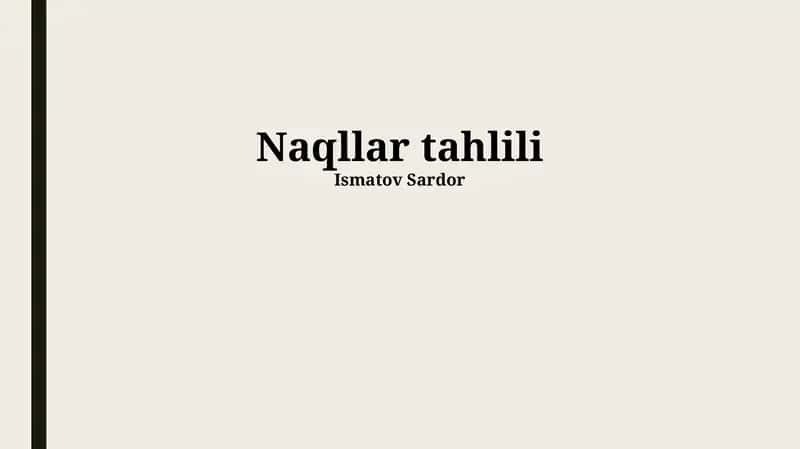Matn tahlili 1