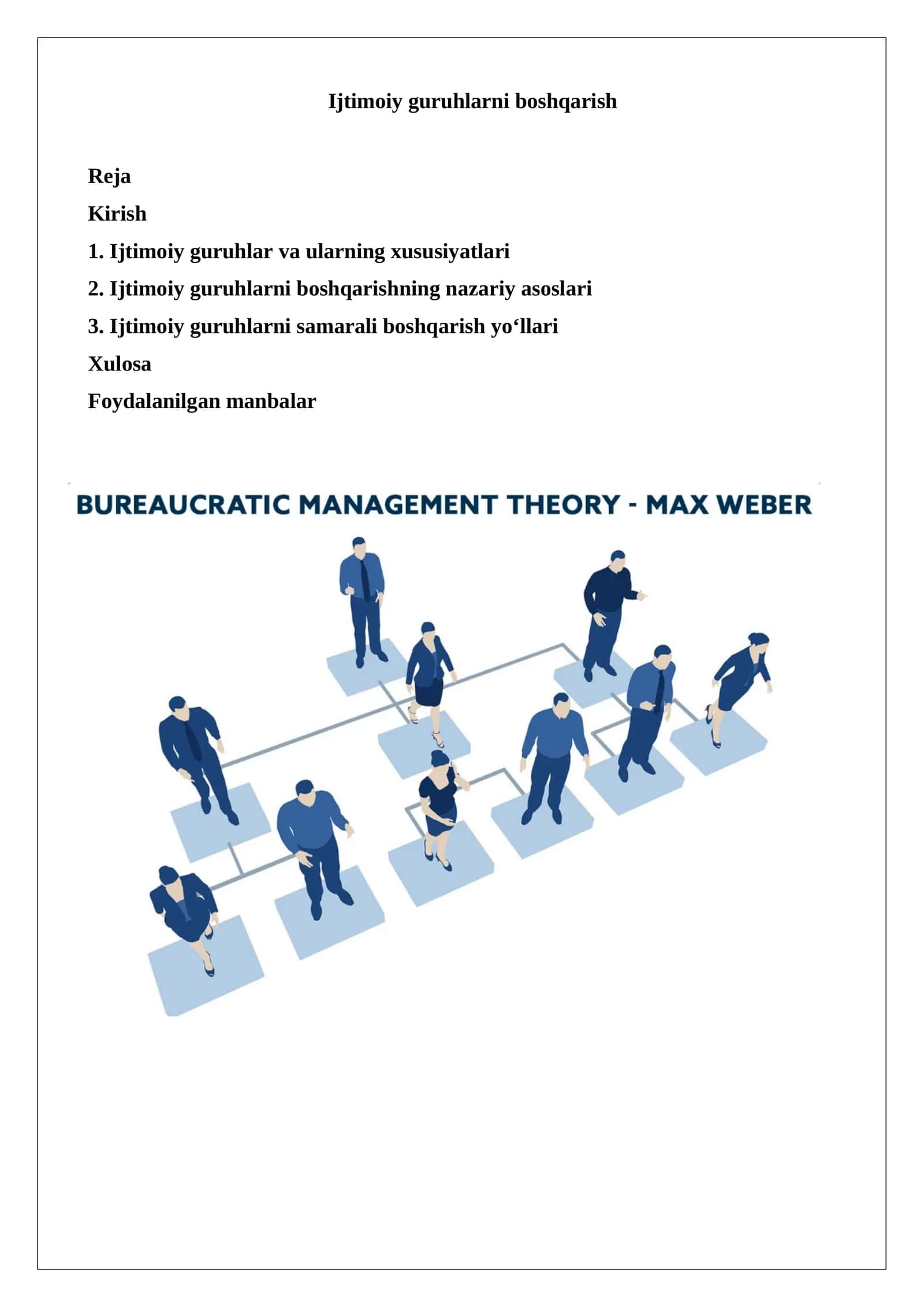 Ijtimoiy guruhlarni boshqarish 1