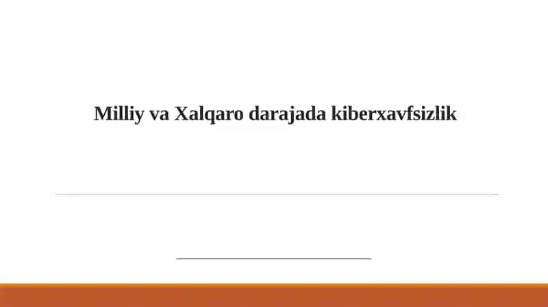 Kiberxavfsizlik 1