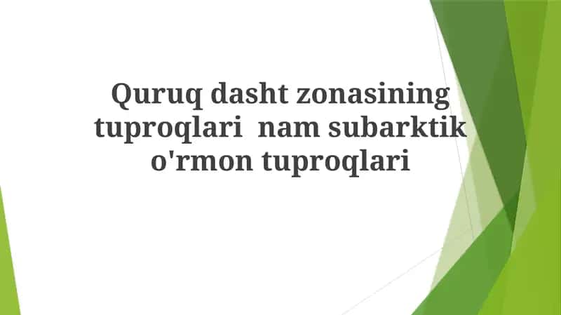 Quruqdashtzonasining tuproqlarida mos aniqiyliklar 1