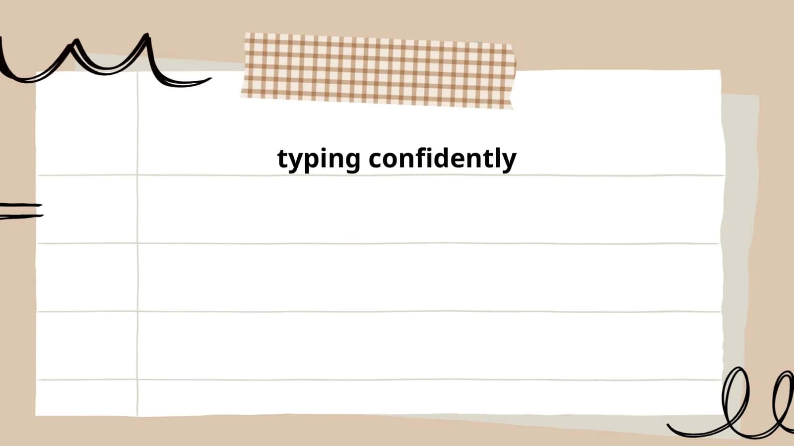 Touch Typing Techniques 1