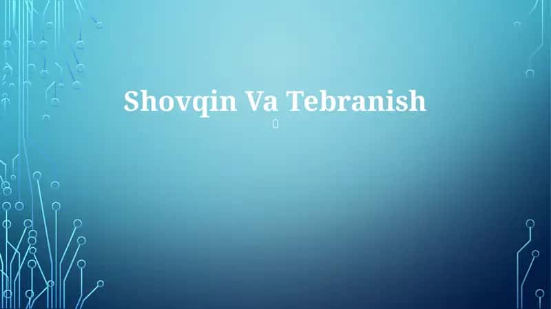 Shovqin Va Tebranish 1