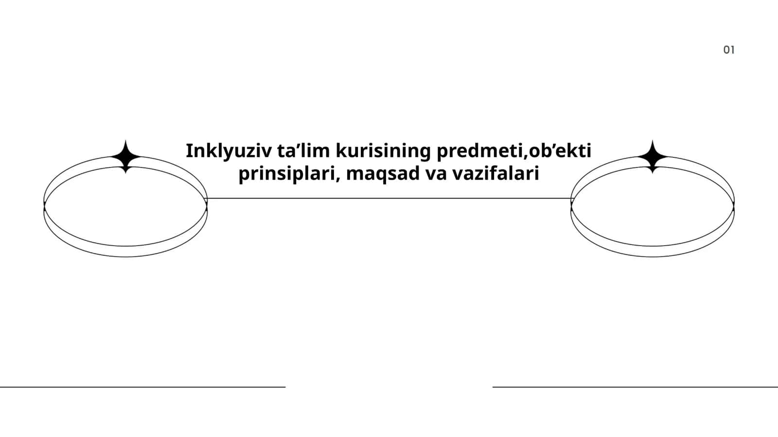 Inklyuziv ta’lim kurisining predmeti,ob’ekti prinsiplari, maqsad va vazifalari 1