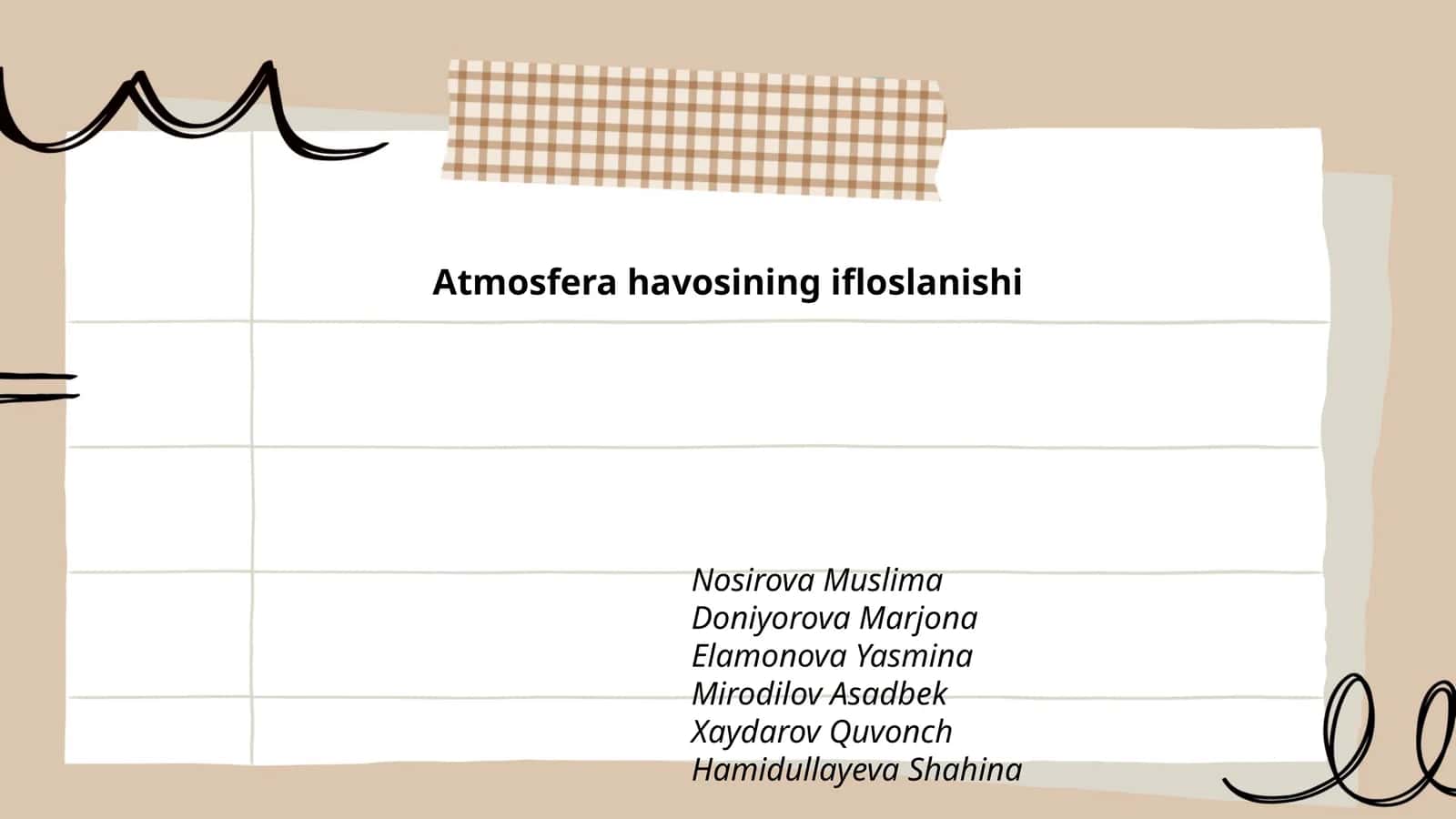 Atmosfera havosining ifloslanishi 1