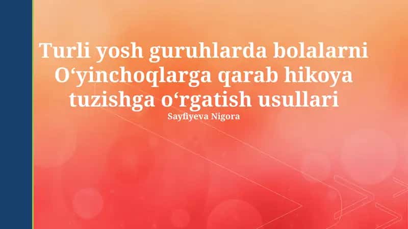 Hikoya tuzish usullari 1