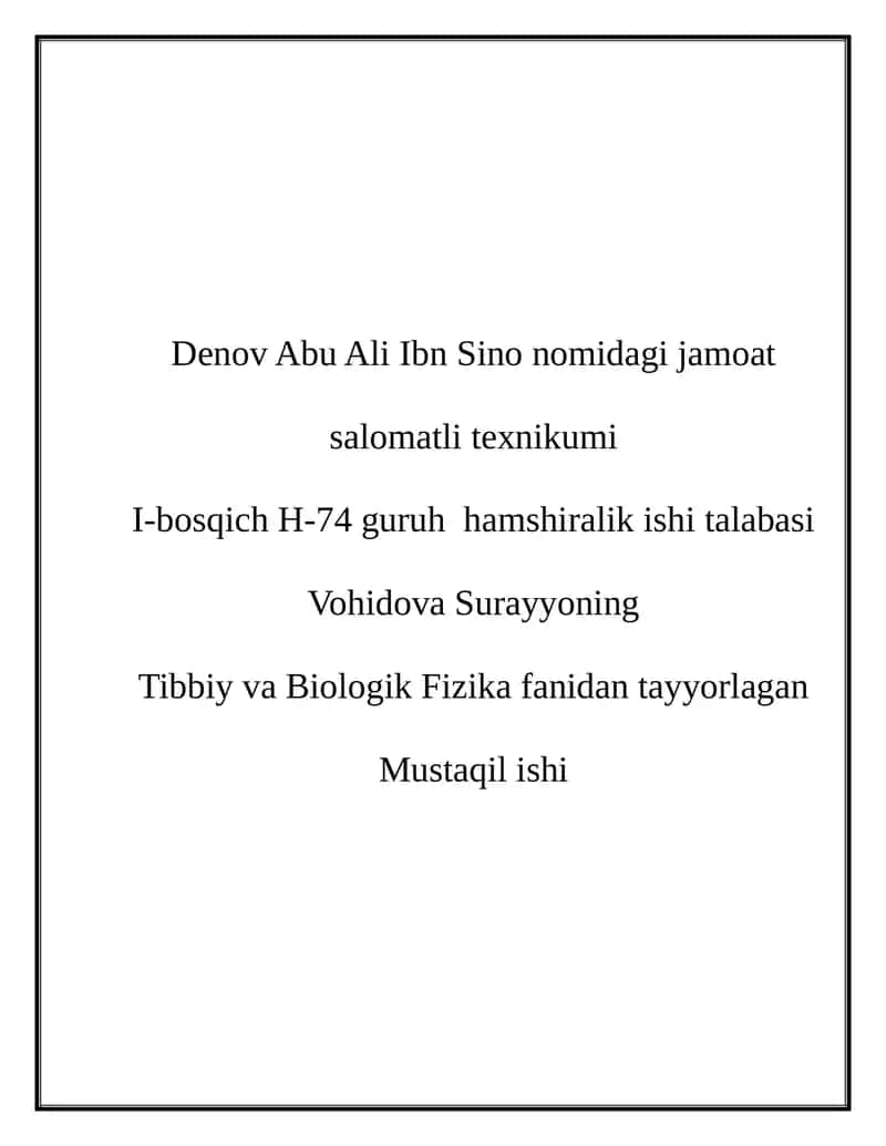 Denov Abu Ali Ibn Sino nomidagi jamoat salomatli texnikumi 1