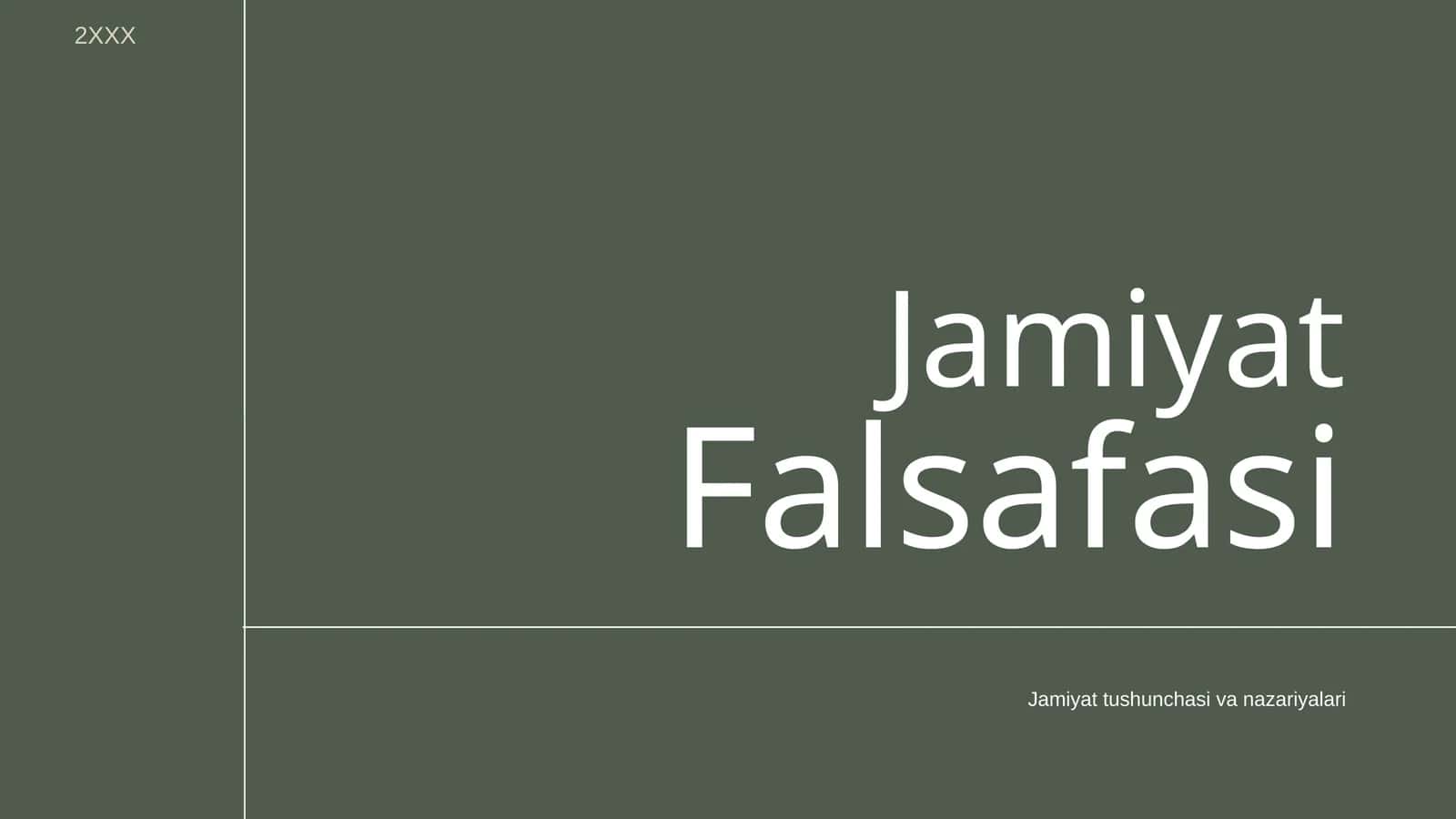 JamiyatFalsafasi 1