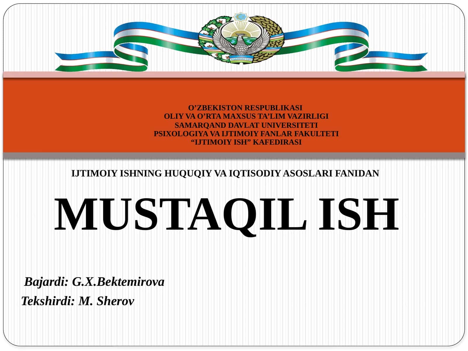 IJTIMOIY ISHNING HUQUQIY VA IQTISODIY ASOSLARI 1