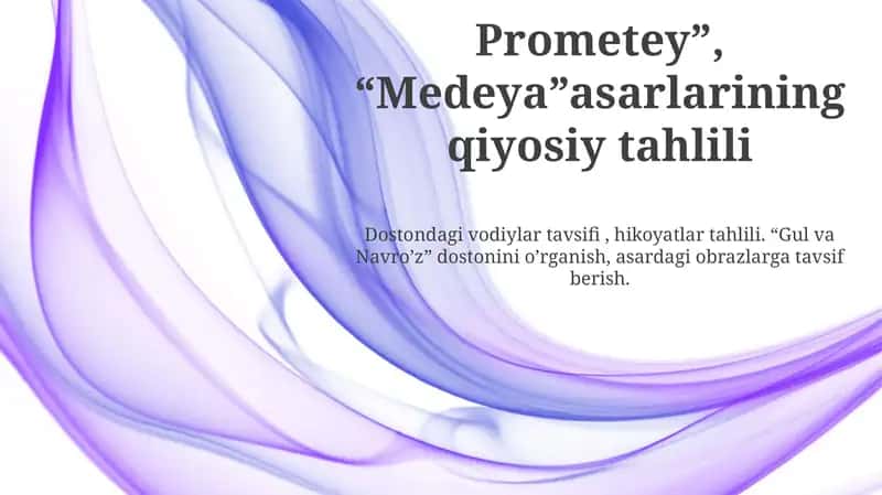 "Prometey", "Medeya" asarlarining qiyosiy tahlili 1