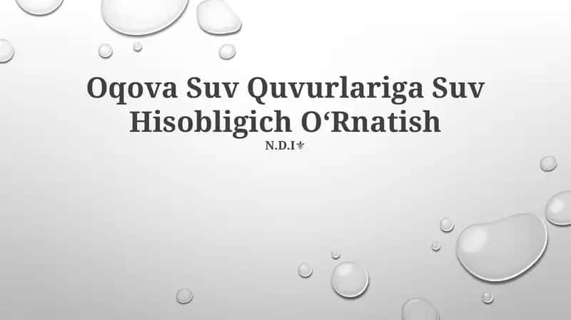 Suvoqova Suv Quvurlariga Suv Hisobligich OʻRnatish 1