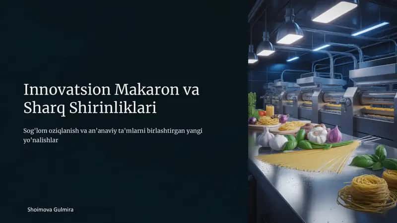 Innovatsion Makaron va Sharq Shirinliklari 1
