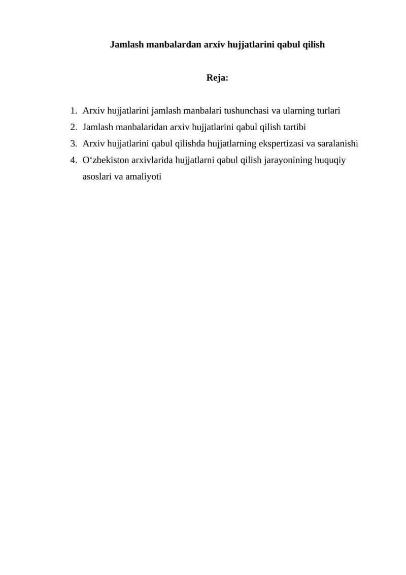 Arxiv hujjatlarini qabul qilish 1