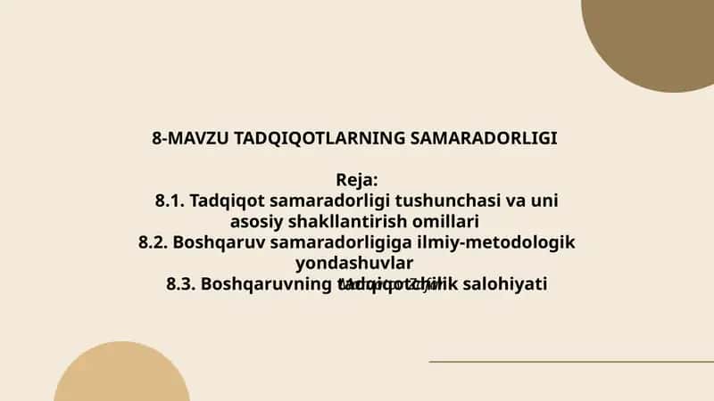 TADQIQOTLARNING SAMARADORLIGI 1