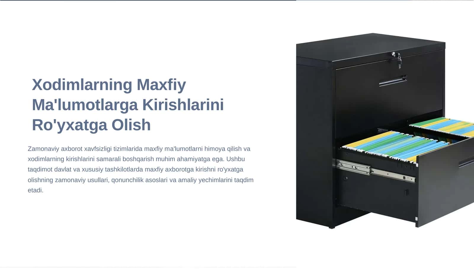 Xodimlarning Maxfiy Ma'lumotlarga Kirishlarini Ro'yxatga Olish 1