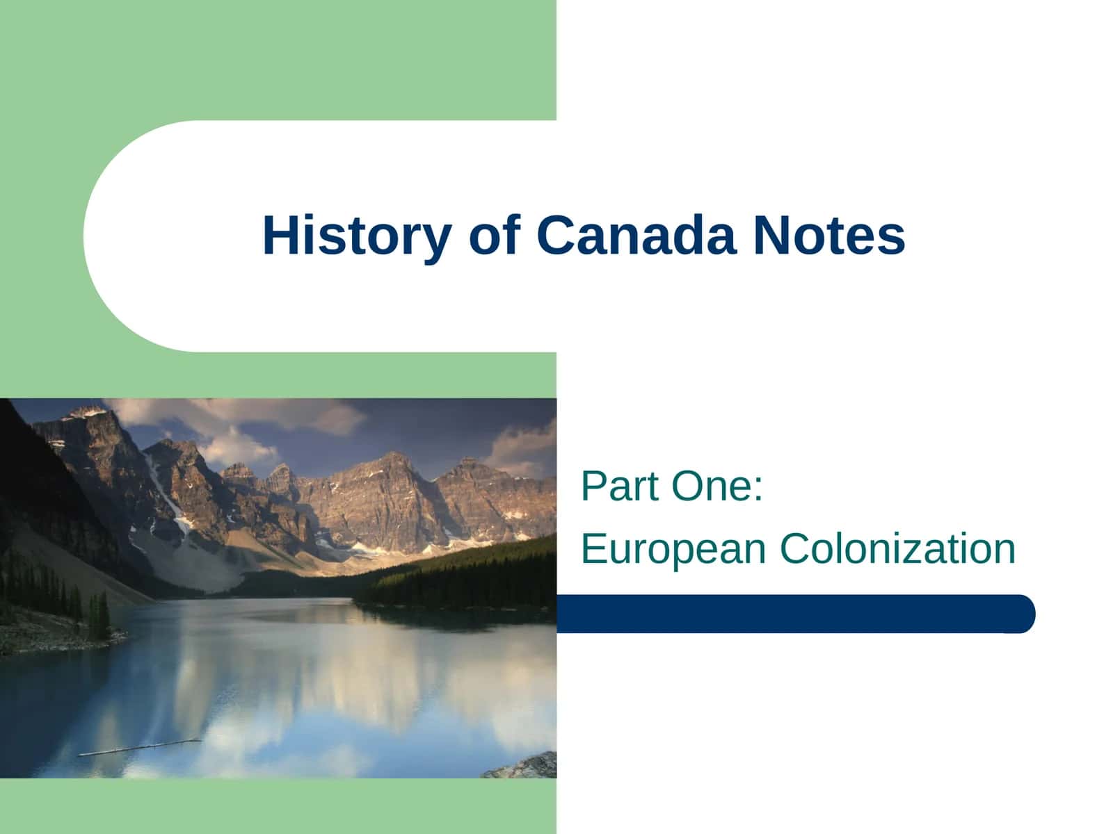 History of Canada Notes 1