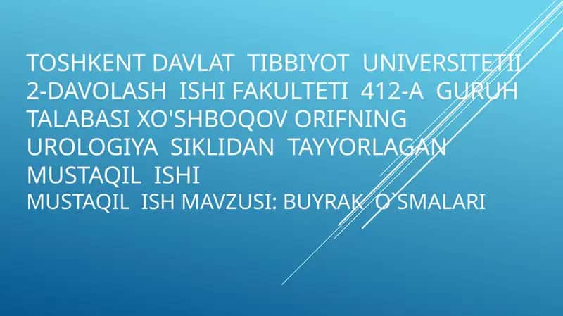 Buyrak saratonining tavsiflanishi 1