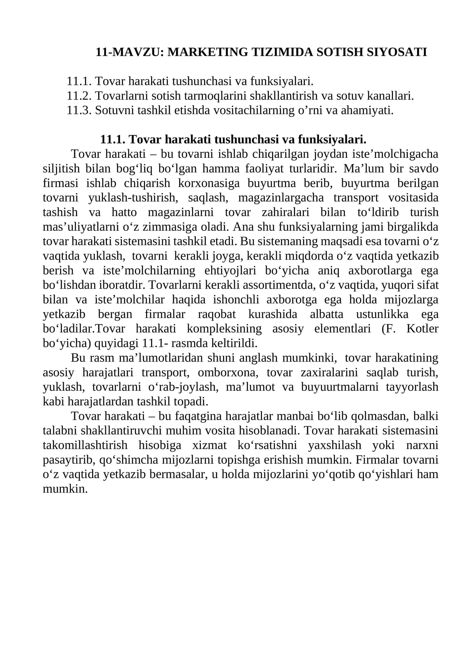MARKETING TIZIMIDA SOTISH SIYOSATI 1