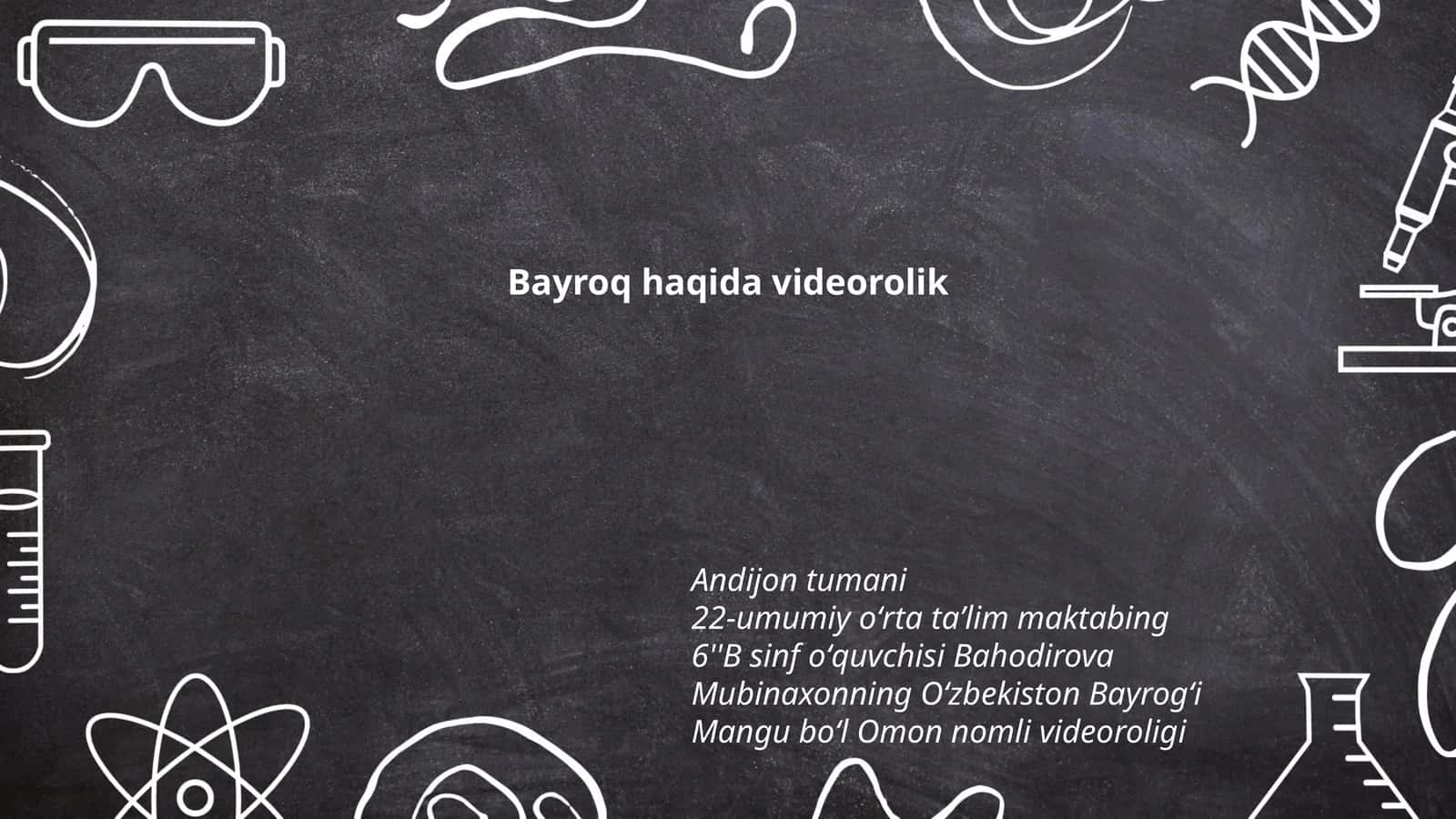 Oʻzbekiston Bayrogʻi Mangu boʻl Omon nomli videoroligi 1