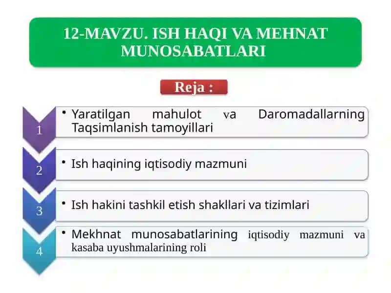 Ishlabchiqarilgan mahsulotning taqsi,lanish tamoyillari boyig'cha turlichi nazariyalar