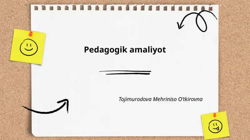 Pedagogik amaliyot 1