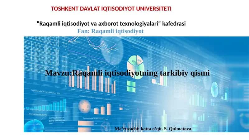 Raqamli iqtisodiyotning tarkibiy qismi 1