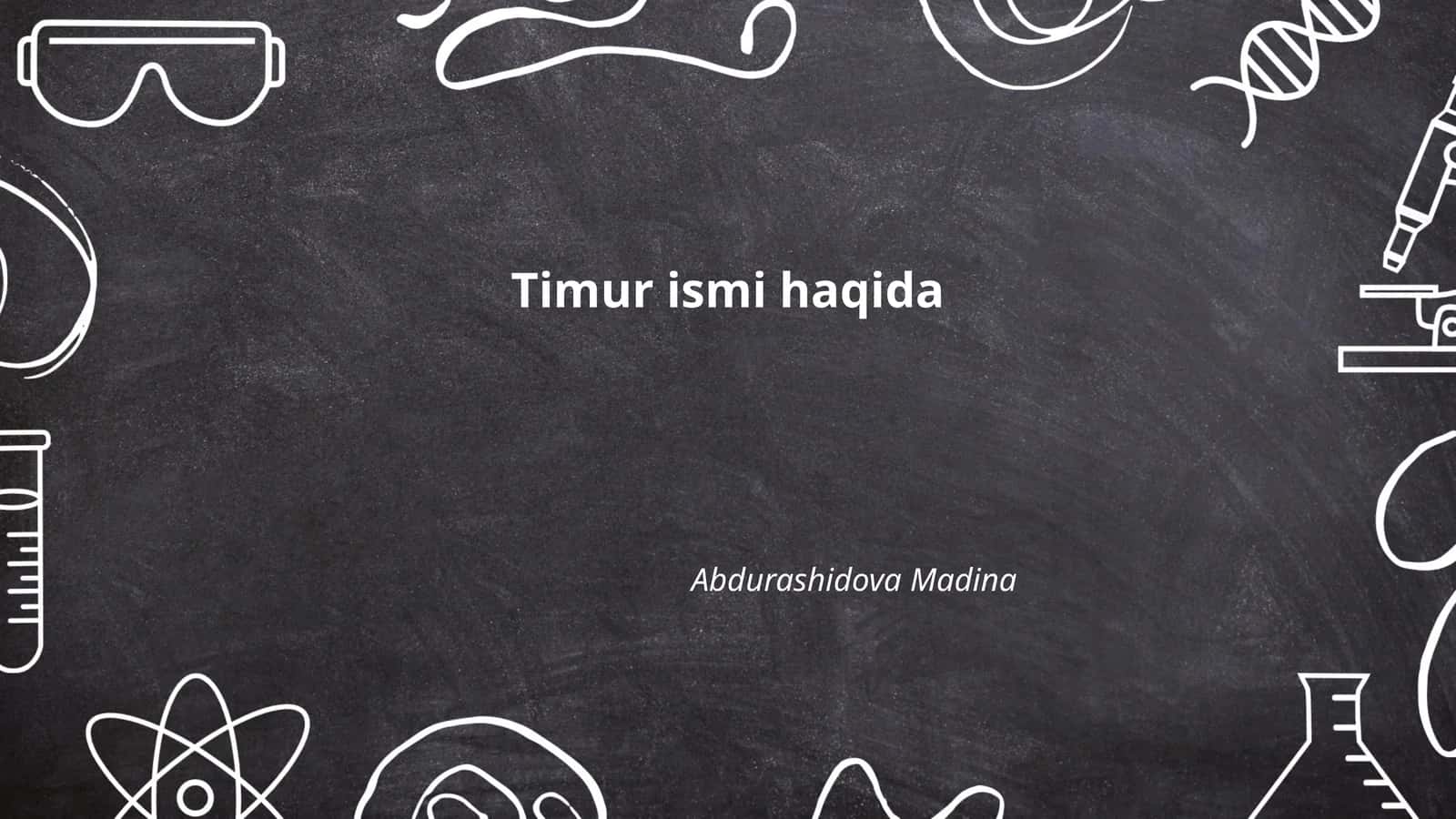 Amir Temur hayoti 1