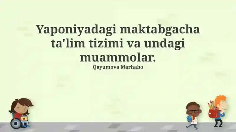 Yaponiya maktabgacha ta'lim tizimi