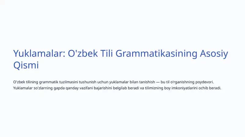 O'zbek Tili Grammatikasining Asosiy Qismi 1