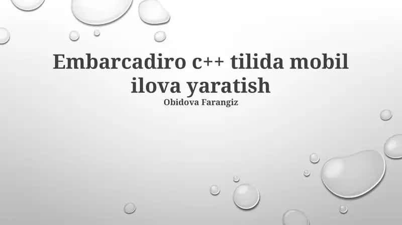 Embarcadiro c++ tilida mobil ilova yaratish 1