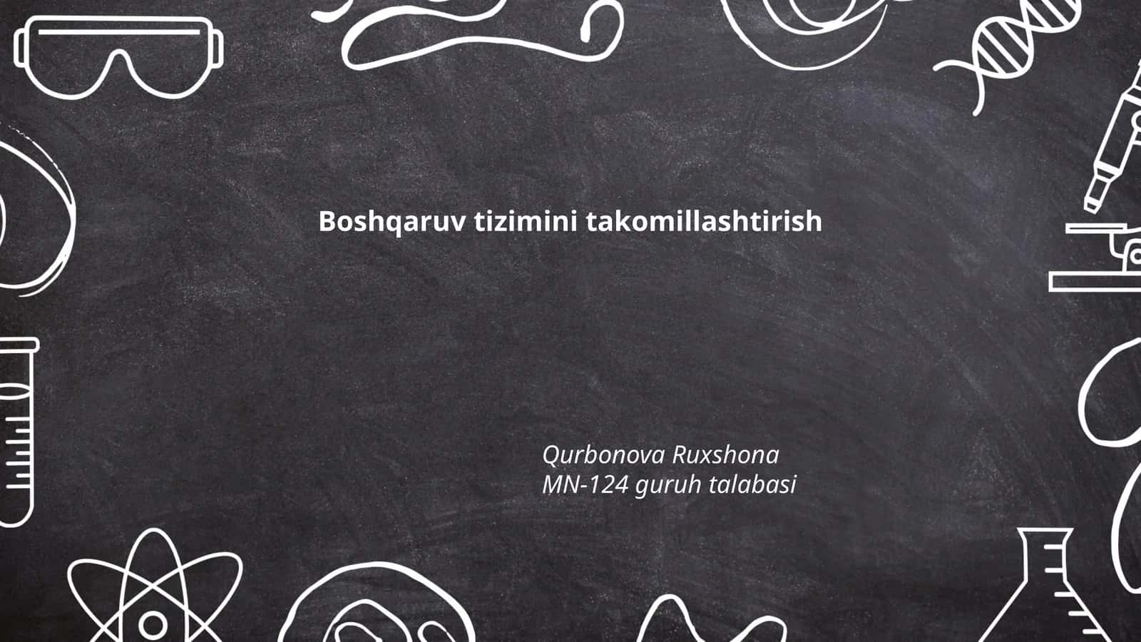 Boshqaruv tizimini takomillashtirish 1