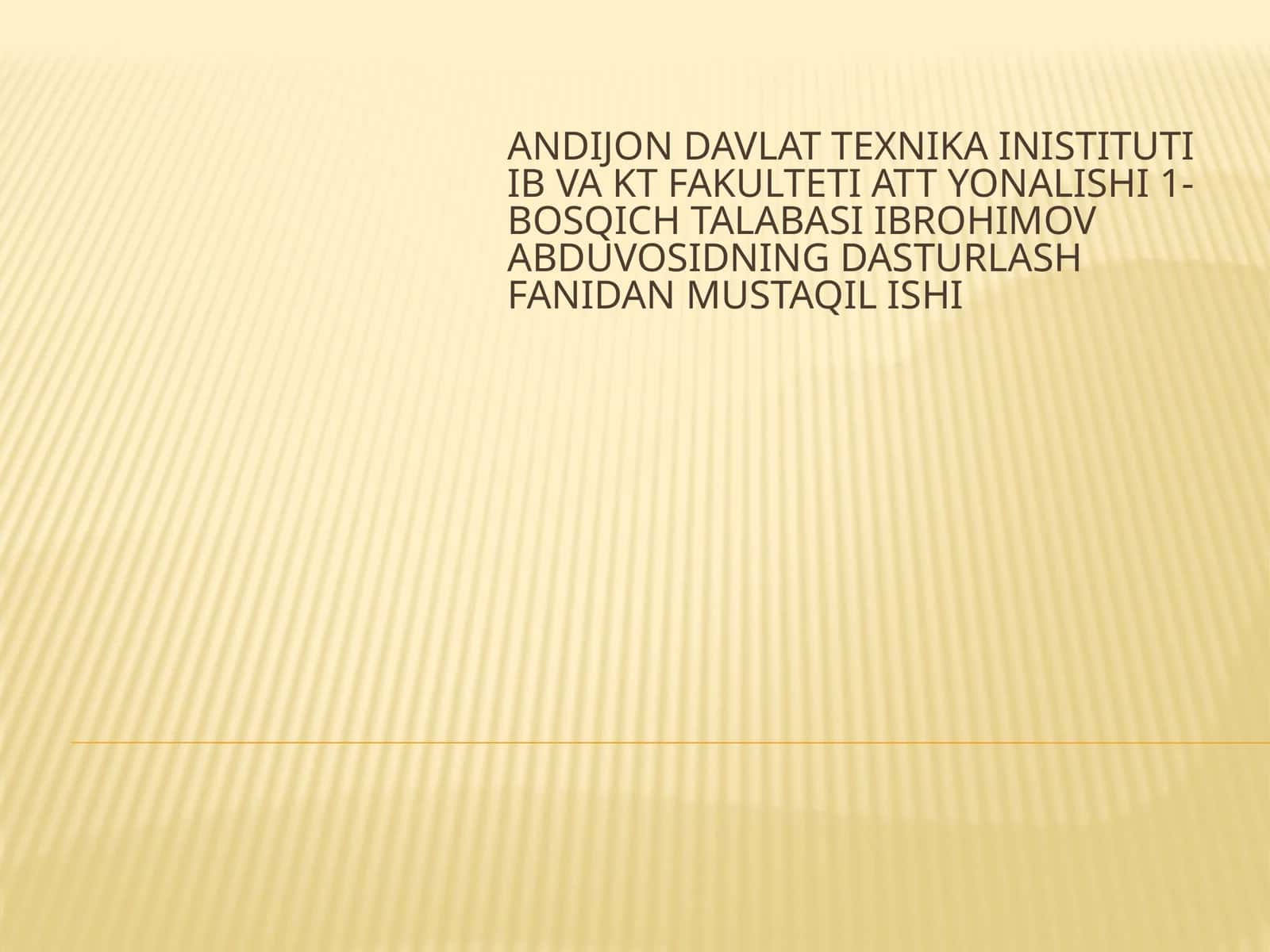 MATRITSIALARNI FUNKSIYA PARAMETRLARI SIFATIDA QOLLANILISHI 1