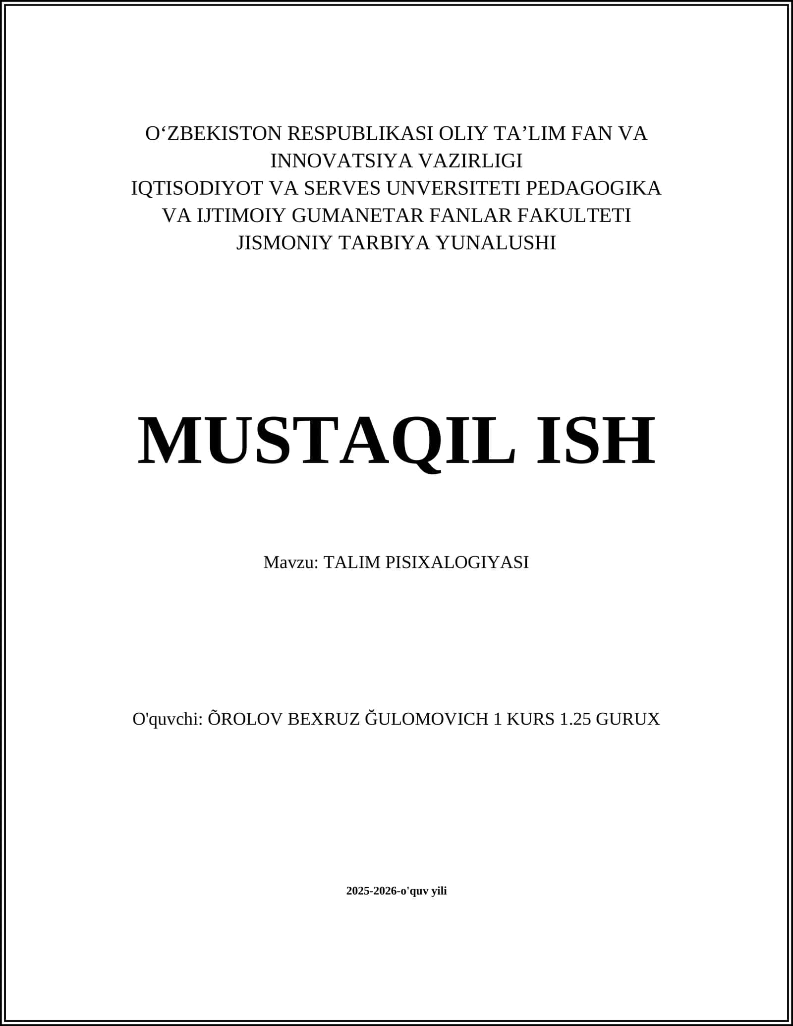 TALIM PISIXALOGIYASI 1