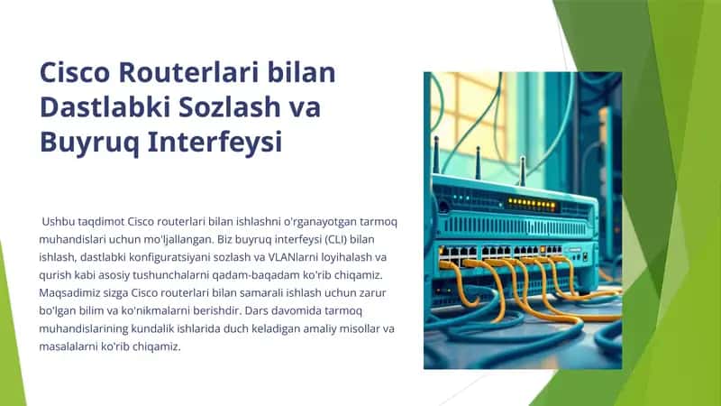 Cisco Routerlari bilan Dastlabki Sozlash va Buyruq Interfeysi 1