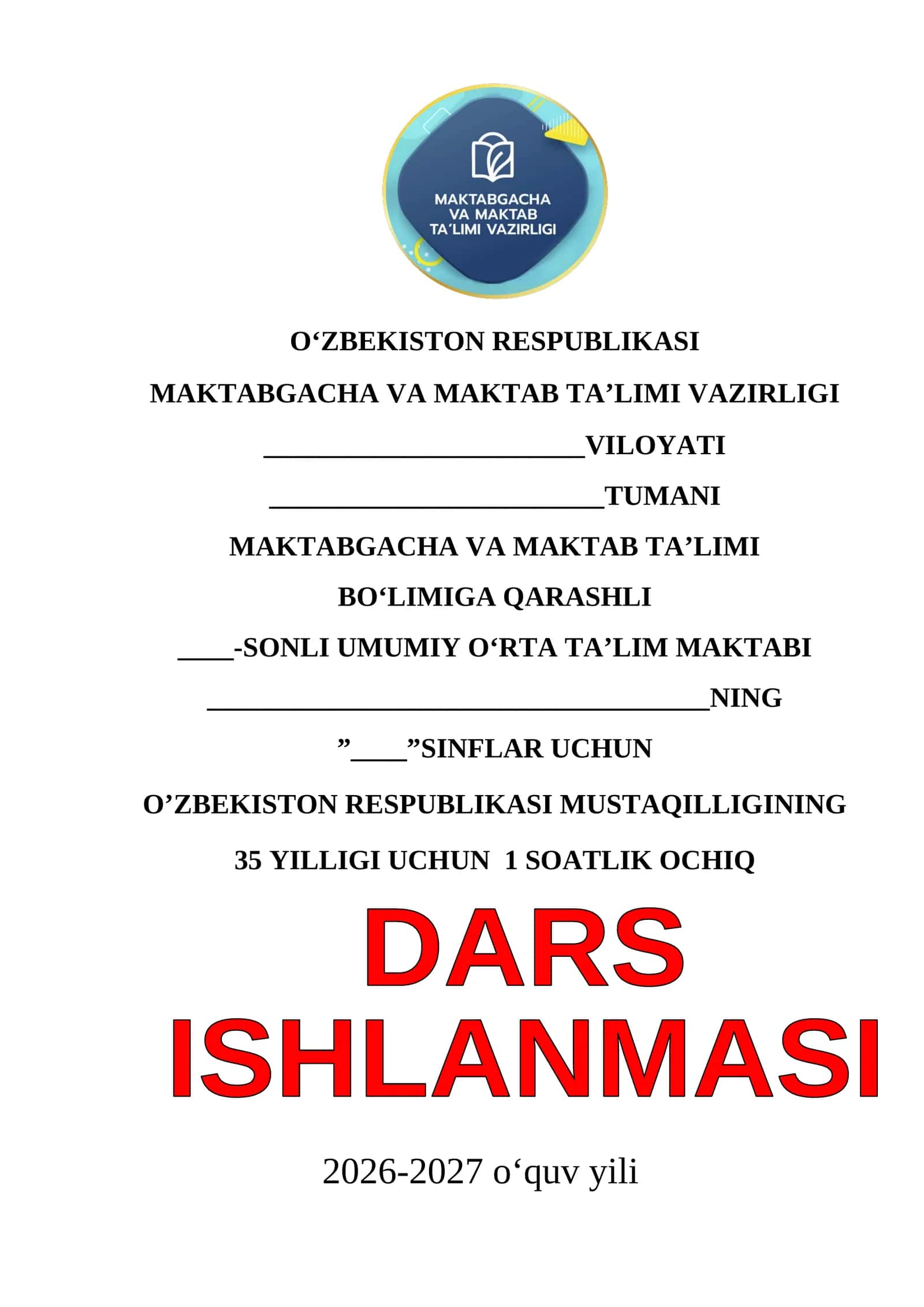 “Yagona Vatan, yagona xalq bo‘lib, yangi hayot va kelajak yaratamiz!” 1