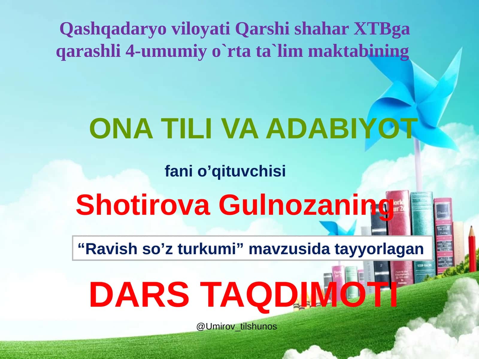 Ravish so'z turkumi 1