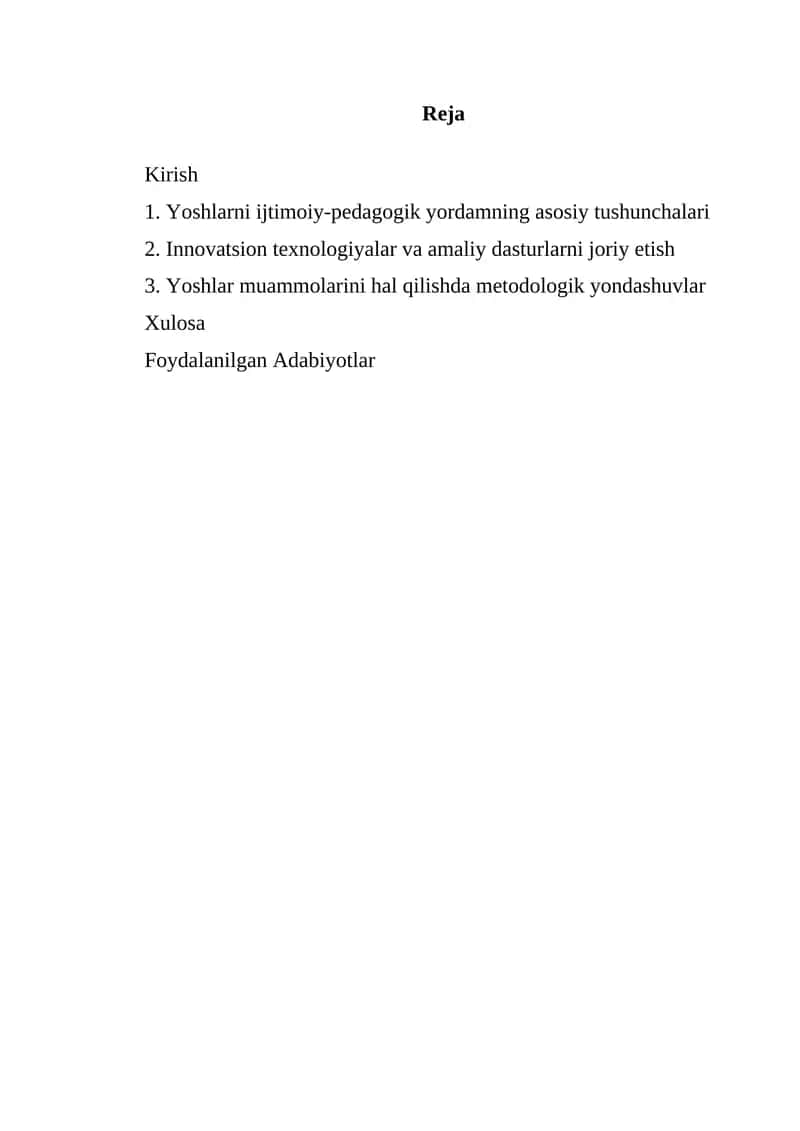 Yoshlarni ijtimoiy-pedagogik yordamning asosiy tushunchalari 1