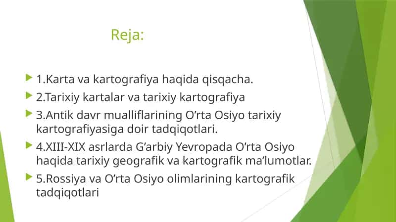O'rta Osiyo Tarixiy Kartografiyasi 1