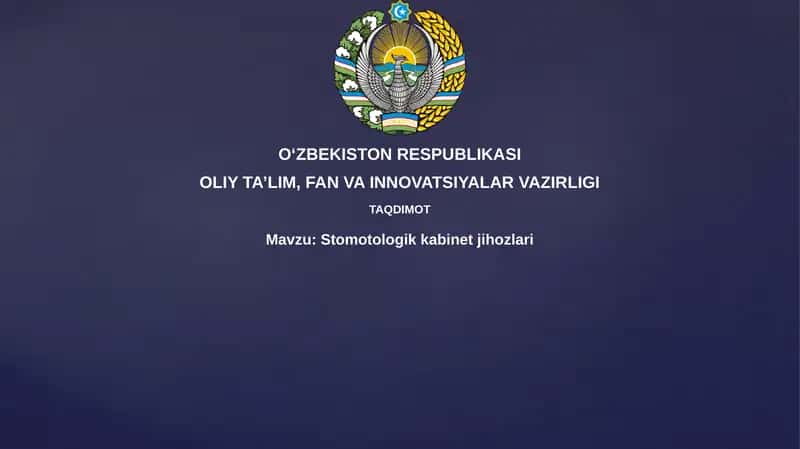 Stomatologik uskunalar 1