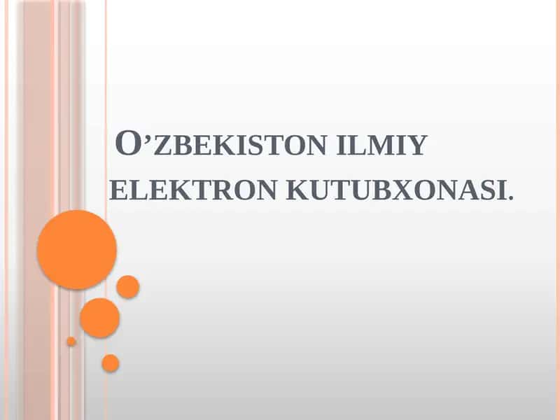 Oʻzbekiston ilmiy elektron kutubxonasi 1